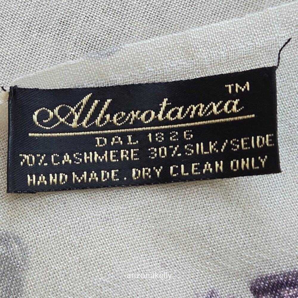 Cashmere & Silk Scarf- Shoes, Makeup, Watches, Glasses, Handbags Alberotanza - Picture 3 of 16